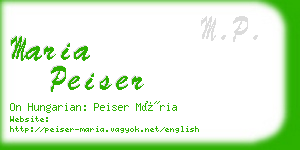 maria peiser business card